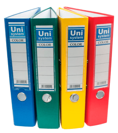 קלסר גב 8 פלסטי עברית UNI
