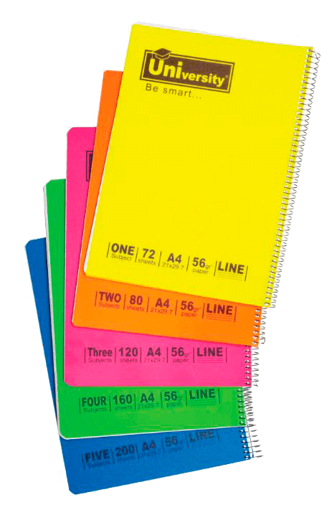 מחברת A5 נושא אחד שורה, 72 דף כריכה פלסטית