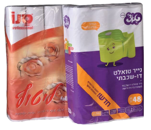 נייר טואלט טישו דו שכבתי 48 גלילים